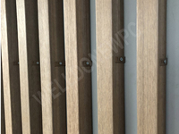 Profilé en bois composite en plastique durable d'usine WPC décoration murale extérieure de plafond Tube en bois WPC