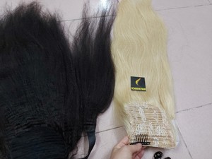 Vente en gros d'extensions de cheveux vietnamiennes à clip alignées sur les cuticules 100% vierges 10A du Vietnam Collections de cheveux humains - Product Image 2