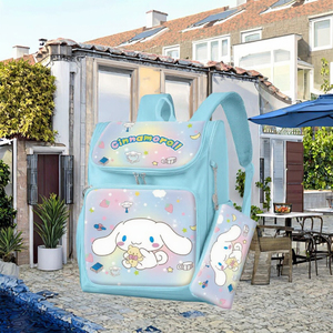 XUX Kawaii Girl Melody dibujos animados para <span class=keywords><strong>Kuromi</strong></span> Cinnamoroll <span class=keywords><strong>Mochila</strong></span> De felpa de gran capacidad de nailon con cremallera estudiante lápiz bolsa para la escuela - Product Image 3