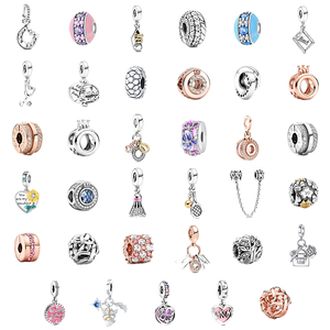 Charmes en argent sterling Joyeux Anniversaire Perles Zircon Bracelets en or rose <span class=keywords><strong>Collier</strong></span> pour femmes Filles Plaqué rhodium pour cadeaux - Product Image 1