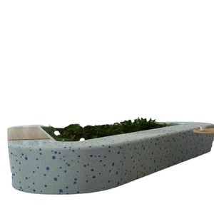 Nuevos Materiales de Construcción de Piedra, Banco de Terrazo Gris 19328364411, Uso Interior y Exterior - Product Image 5