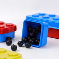 Nouveau jouet à couture gratuite brique conception sans BPA enfants en plastique isolé portable Bento boîte à lunch pour les enfants drôles école