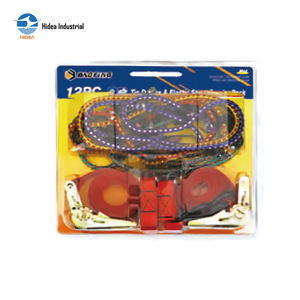 אביזרי בקרת מטען איכותיים של HIDEA, רצועות קשירה עם אבזם ראצ'ט, רצועות פוליאסטר לקשירת מטען, ערכות אריזה - Product Image 4