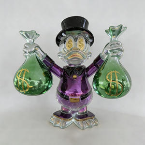 Escultura de Resina Transparente de Pato Donald <span class=keywords><strong>MC</strong></span> Duck Dollar para Arte, Decoración de Manualidades para el Hogar - Product Image 5