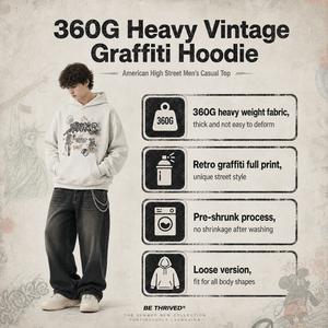Sweat à capuche 360G épais pour homme, style graffiti, coupe oversize, streetwear vintage, imprimé graphique, fournisseur personnalisé - Product Image 5