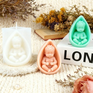 3D Baby Candle Silicone Mold DIY Cake Infant Cradle Egg Ornament Silicone Mold Aromatherapy Candle Silicone Mold <b>Soap</b> Mold - Product Image 3