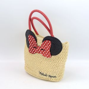 Borse da Viaggio con Orecchie Grandi e Farfalla per Ragazze, <span class=keywords><strong>Borsa</strong></span> per la Spesa Personalizzabile con Logo e Colore, Grande <span class=keywords><strong>Borsa</strong></span> Estiva in Paglia - Product Image 2