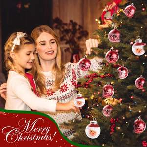 Adornos Navideños de Plástico con Diseño Transparente y Colorido, de Alta Calidad, en Caja, para Colgar en el Árbol - Product Image 5