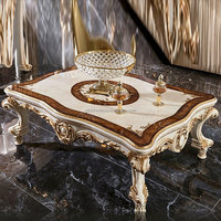 Europäischer Luxus Massivholz Geschnitztes Stoffsofa-Set für Villa-Wohnzimmer Holzsofa Königliche Palastmöbel