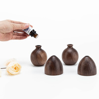 Diffuseur d'huiles aromatiques en bois de noyer noir écologique, mini vase, pot-pourri d'encens chinois, décoration pour la maison et le bureau