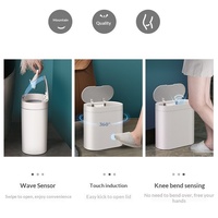 Poubelle intelligente à capteur, poubelle électrique automatique pour salle de bain avec couvercle, poubelle domestique étroite et fine pour toilettes