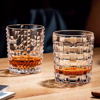 Ensemble de verres à whisky en cristal de luxe, verre à brandy au design tressé créatif, articles de bar haut de gamme pour le bourbon et la bière