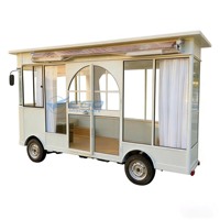 Chariot de cuisine mobile populaire pour hot-dogs, café, glaces, structure en acier Q235B, taille et couleur personnalisables