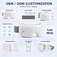 Masseur oculaire intelligent à compression, masseur oculaire électrique à lumière rouge, soulage la fatigue, favorise la circulation sanguine