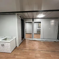 Maison conteneur préfabriquée extensible avec mur en verre modulaire, 20ft 40ft, maison portable pour complexe hôtelier tropical