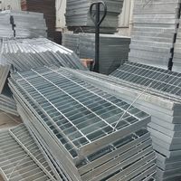 Plateforme de marche robuste en treillis galvanisé, grilles en acier inoxydable SS316