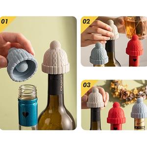 Tappo sigillante cappuccetto rosso in Silicone per vino coperchio fresco - Product Image 2