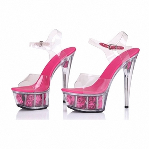 15 centimètres pôle dansant <span class=keywords><strong>lit</strong></span> exotique et sexy chaussures de sexe pour femme fétichisme chaussures de strip-teaseuse culte de la transparence de la femme - Product Image 5