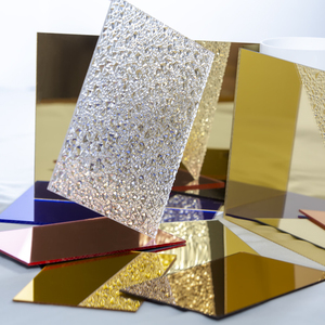 Huashuaite Rose Gold Gương 2.0Mm <span class=keywords><strong>4X8</strong></span> Chân Linh Hoạt Vàng Long Lanh Gương Tấm Acrylic Cho Cắt Laser - Product Image 1