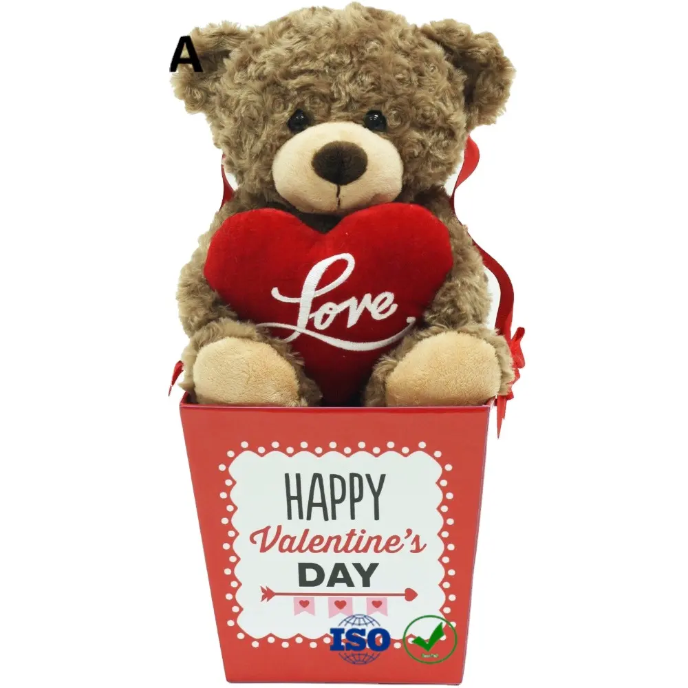 fancy gift goods quality plush custom box valentines teddy bears wholesale