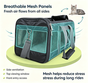 OEM <b>Cat</b> Carrier Soft Sided Large Breathable Foldable Portable Pet Travel Bag Custom Pet Carrier Airline Dog Carrier <b>Cat</b> Bag Pet - Product Image 4