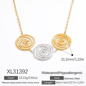 Nuevo Collar Geométrico Irregular de Acero Inoxidable para Mujer, Venta al por Mayor - Product Image 5