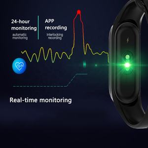 <span class=keywords><strong>M4</strong></span> Pro Pulsera Inteligente Termómetro IP67 Rastreador de Fitness Banda Deportiva Ritmo Cardíaco Monitor de Presión Arterial Brújula Función de Calendario - Product Image 6