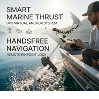 Moteur hors-bord électrique blanc 12V de 54 pouces avec GPS intelligent, ancre virtuelle et télécommande sans fil pour propulsion marine - Vente en gros