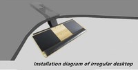 Plateau pour clavier et souris, style moderne, réglable, avec pince, texture ergonomique