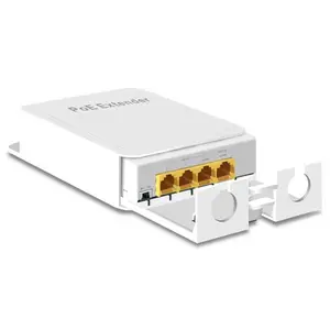 4-port 1000Mbps tahan air POE Extender 1 IN 3 OUT 10/100Mbps untuk POE Switch NVR kamera IP