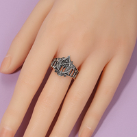 Bague ZRM Wild Soul classique, style gothique sombre rétro, faite à la main, vente directe du fabricant