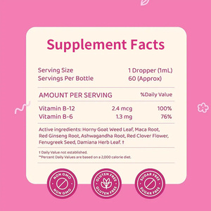 Supplément d'extrait de plantes Gouttes liquides Boisson Femmes Ashwagandha Hormones Multivitamines Supplément d'équilibre - Product Image 4