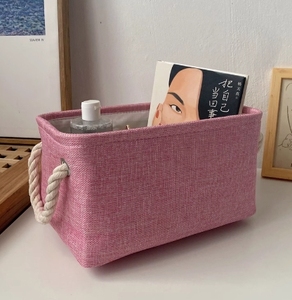 베스트 셀러 현대 직물 보관 바구니 천연 면 보관함 습기 방지 홈 장식 - Product Image 3