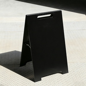 Advertising Board A-<b>frame</b> Sidewalk Sign Sandwich Board Powder Coated Steel Metal a Board Sign with Handle - Product Image 4