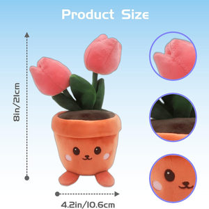 ตุ๊กตาดอกไม้สีชมพูหน้ายิ้ม ขายดี พร้อมกลิ่นหอมธรรมชาติ สำหรับตกแต่ง<span class=keywords><strong>บ้าน</strong></span> ของเล่นตุ๊กตาทิวลิปน่ารัก ทำจากผ้าฝ้าย - Product Image 2