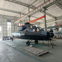 Modelo de Exhibición de Aeronave a Escala Grande Personalizado, Escultura de Helicóptero de Tamaño Real en Acero Inoxidable para Museo, Parque Temático o Exposición