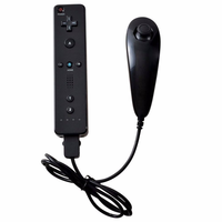 Manette 2 en 1 intégrée Motion Plus pour Nintendo Wii avec Nunchuck pour télécommande Wii
