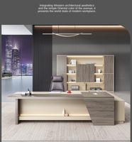 Bureau de direction de luxe, mobilier de bureau commercial, ensemble de bureau pour PDG