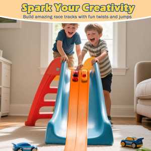 מסלול הרכבת פלסטיק מכירות עם 2 מכוניות סגסוגת אחסון נייד הטוב ביותר צעצועים 4.5 מטר גמיש מסלול רך לילדים - Product Image 2