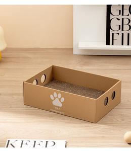Nieuw Ontwerp Op Maat Gemaakte Kat Scratcher Kartonnen Doos Met Krabpad - Product Image 6