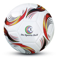 Ballon de football taille 5 personnalisé, en cuir PU 3,5 mm, avec chambre à air en mousse, enroulé, durable, 410-430 grammes