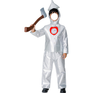 Conjunto de Disfraces Temáticos para Padres e Hijos, Disfraz de Película para Juego de Roles, Pantalones y Vestido para Carnaval, Halloween, Purim, <span class=keywords><strong>Cuento</strong></span> de Hadas, Disfraz de Hombre de Hojalata Plateado - Product Image 2