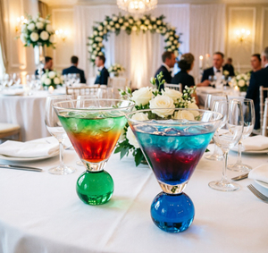 Verre à shot de tequila coloré à fond épais, verre à whisky créatif avec base en forme de boule, coupe à cocktail <span class=keywords><strong>martini</strong></span> vintage pour mariage, bar, fête - Product Image 6