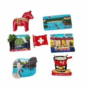 Pegatina de resina suizo-danesa para refrigerador, recuerdo de atracciones turísticas, pegatina 3D tridimensional para refrigerador, regalo de recuerdo - Product Image 5