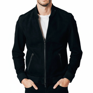 <b>Men's</b>Top Quality Premium Leather <b>Trucker</b> <b>Jacket</b> Suede Leather Premium Soft Touch Fully Lined Black Suede Jeans Style <b>Jacket</b> - Product Image 1