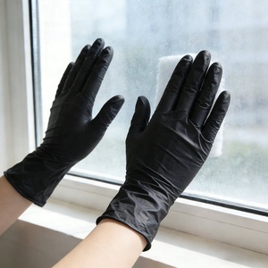 <span class=keywords><strong>Gants</strong></span> en nitrile imperméables sans latex pour la peinture, le nettoyage, la vaisselle, noirs, jetables, sans poudre, 4 mil, pour la maison - Product Image 3