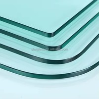 Verre trempé pare-balles de bonne qualité, plat et incurvé, 5 mm, 6 mm, 8 mm, 10 mm, pour balustrades et murs-rideaux