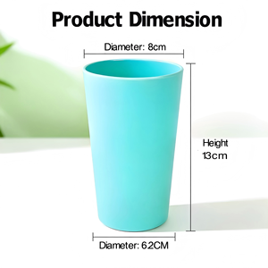 Gobelets en plastique réutilisables de 15 oz, empilables, avec logo personnalisé, pour boissons froides et chaudes, incassables, pour café, bière - Product Image 3