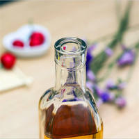 Bouteille en verre pour huile d'olive, finition mate, 150ML, 250ML, 500ML, 750ML, 1000ML, forme carrée, bouchon en caoutchouc, bec verseur hermétique, distributeur de cuisine