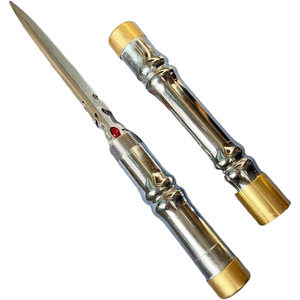 Silver Bamboo Short Dagger 37Cm 52Cm Carbon Steel Multifunction Survival Tool Outdoor Vehicle Mount - Product Image 5